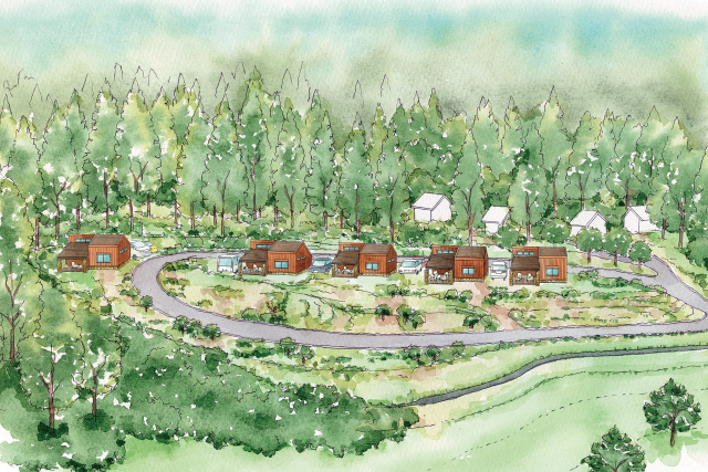 鳥瞰図（コテージ）