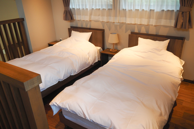 コテージの寝室