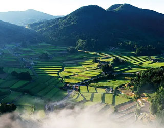 高台より庄原市を見下ろす