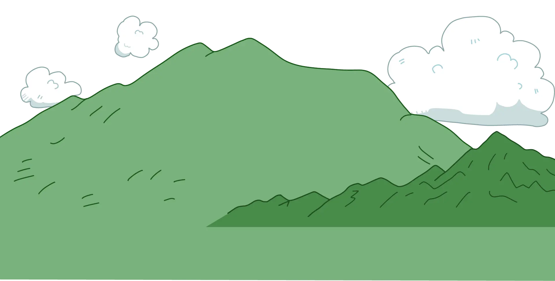 雪化粧の山の絵