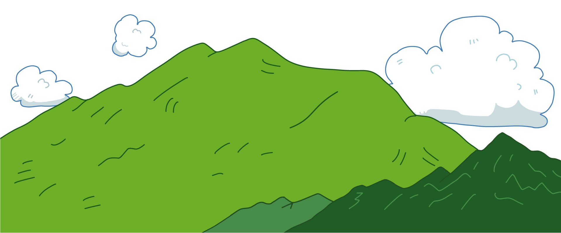 雪化粧の山の絵