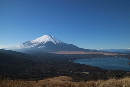 山中湖と富士山