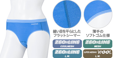 アクティブショーツ
縫い目を平らにしたフラットシーマー、薄手のソフトゴム仕様
素材：ジオライン クールメッシュ、ジオライン メッシュ、ジオライン L.W.、スーパーメリノウール L.W.